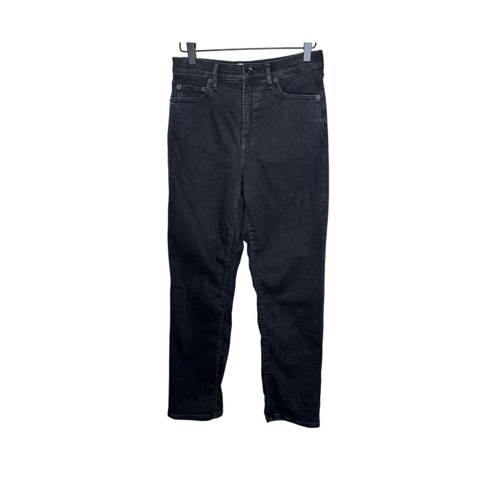 Everlane The High Key Stovepipe Jeans Womens 26 Black Organic Cotton Stretch EUC